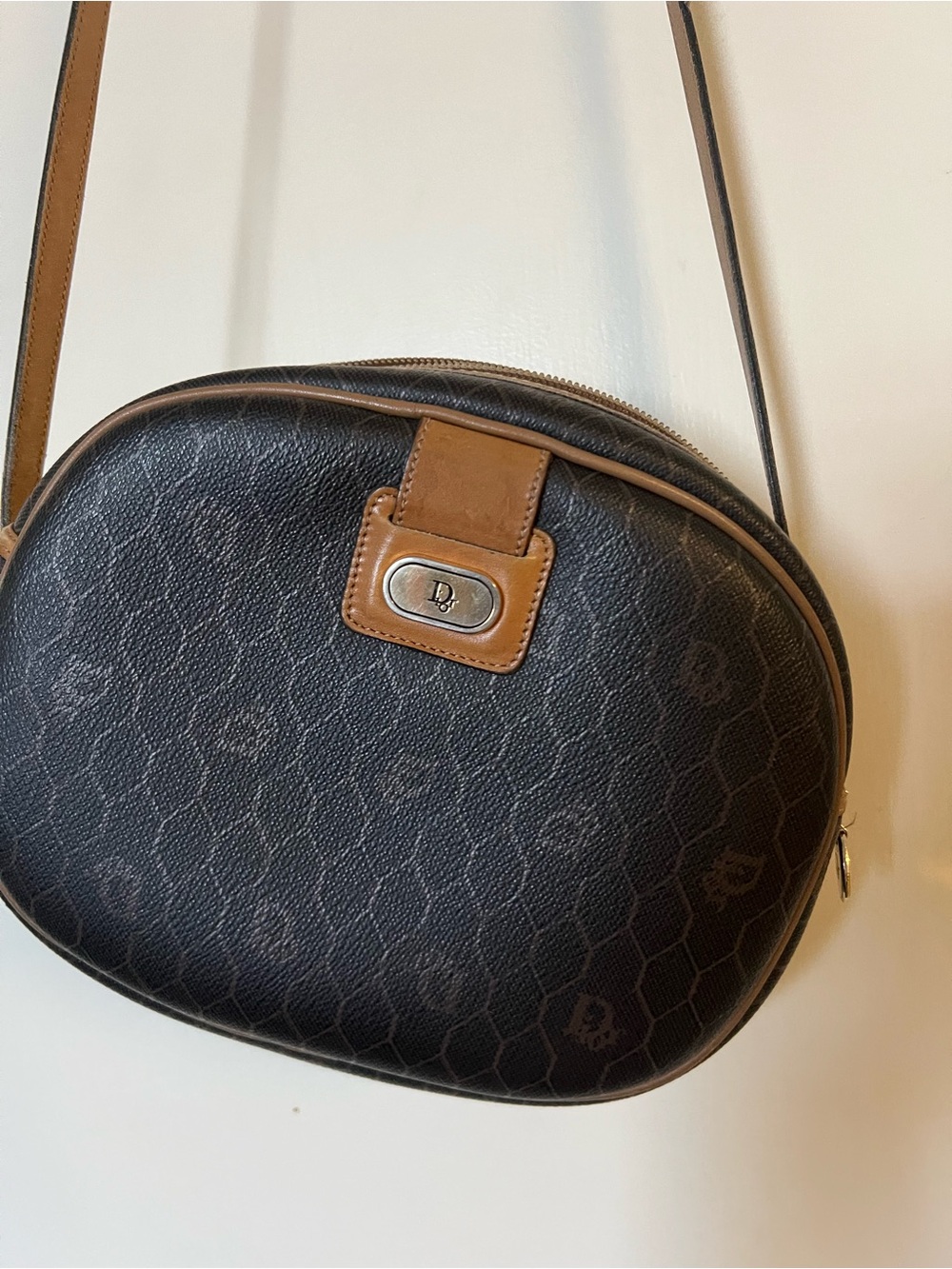Vintage Christian Dior honeycomb monogram crossbody